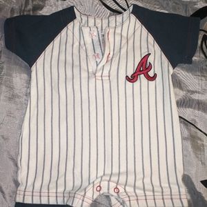 Major League One Pieces - Atlanta Braves 3-6 months romper Major League One Pieces - Atlanta Braves 3-6 months romper
